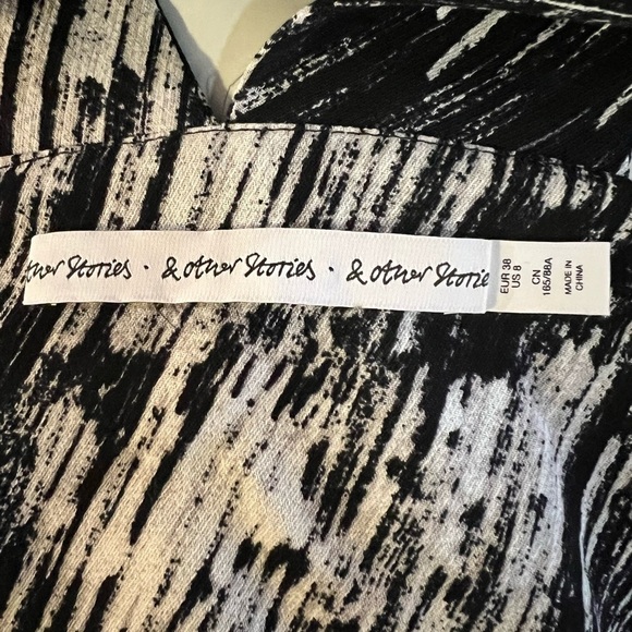 & Other Stories Printed Midi Dress Size 8 - Picture 5 of 7